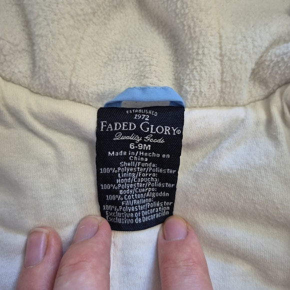 Faded Glory Baby Blue Puppy Hooded Snowsuit with Ears – Size 6-9 Months - Picture 4 of 5